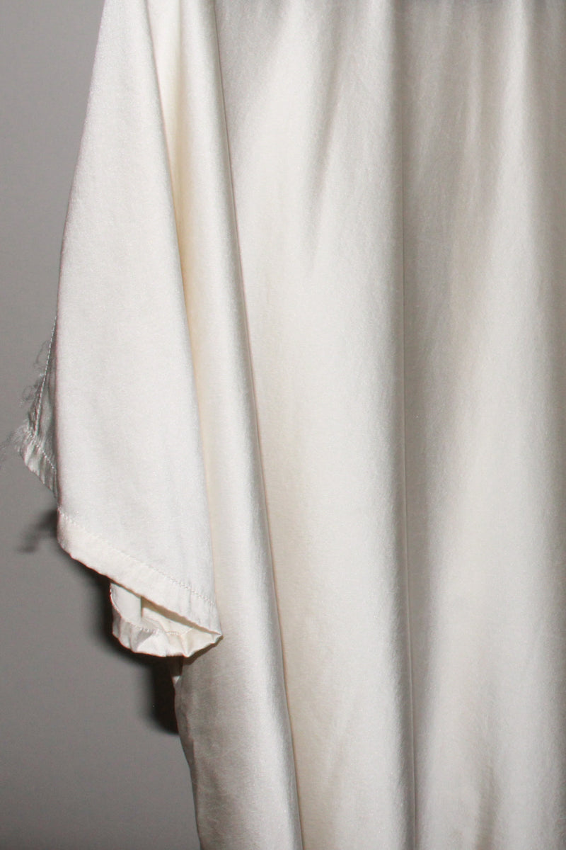 Kaftan Shirt In Ivory Silk