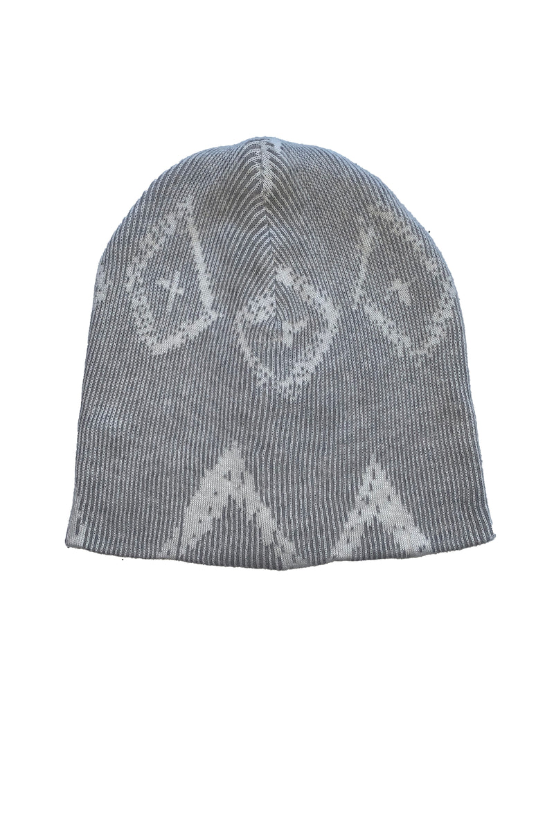 Beanie in Light Grey/Pumice Ikat Graffiti