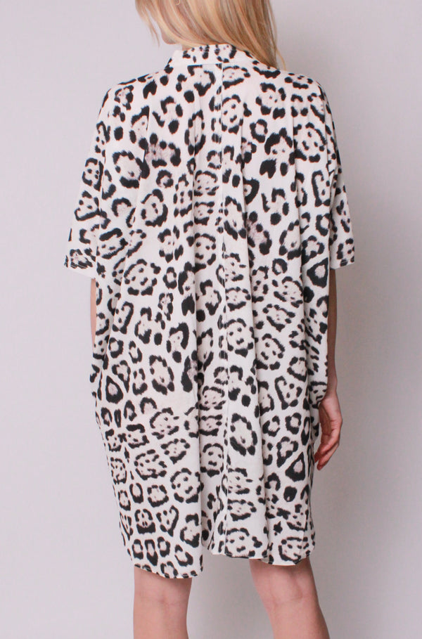 Kaftan Tunic in Sand Jaguar Crepe