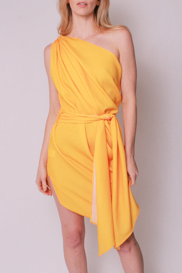 Cascade Dress In Marigold