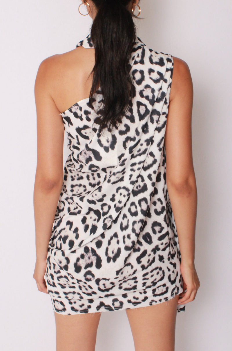 Scarf Dress in Sand Jaguar