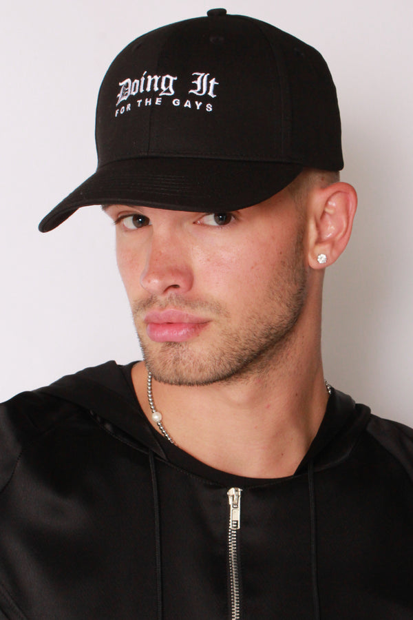 "Doing It For The Gays" Cap In Black