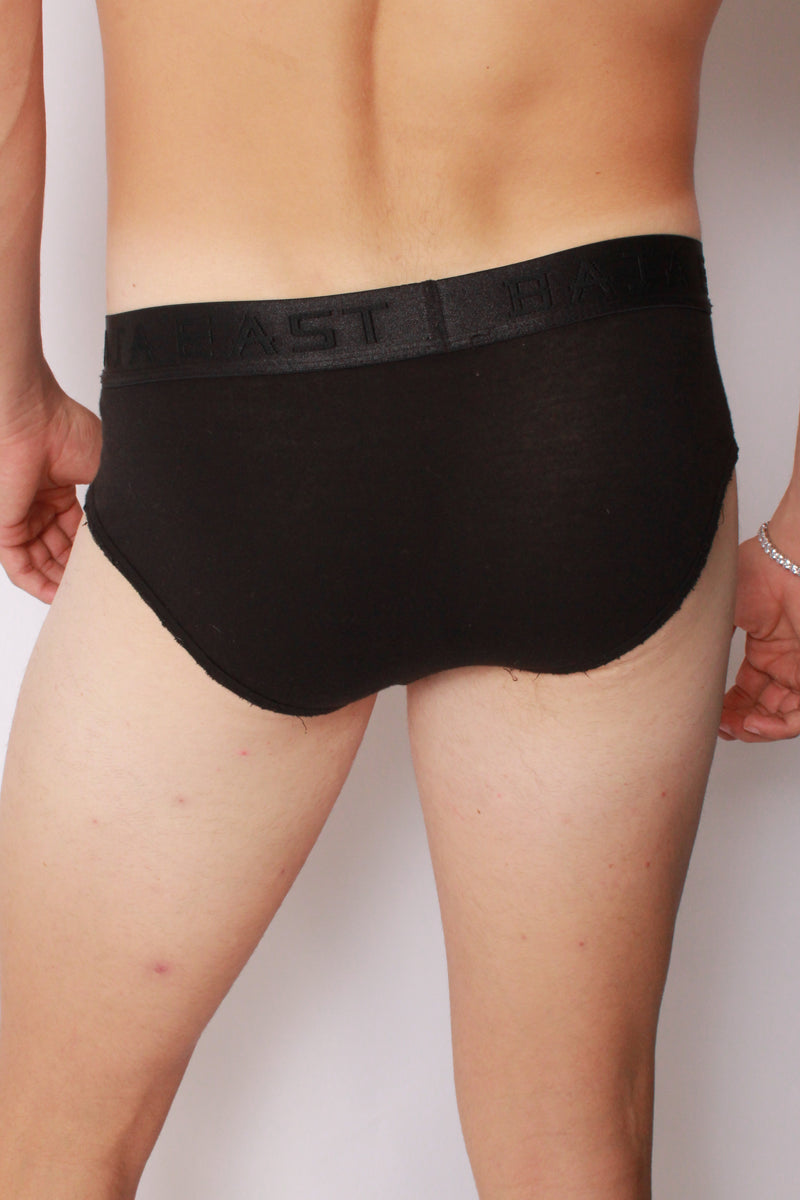 Black Briefs With Black Band, 3 Pack