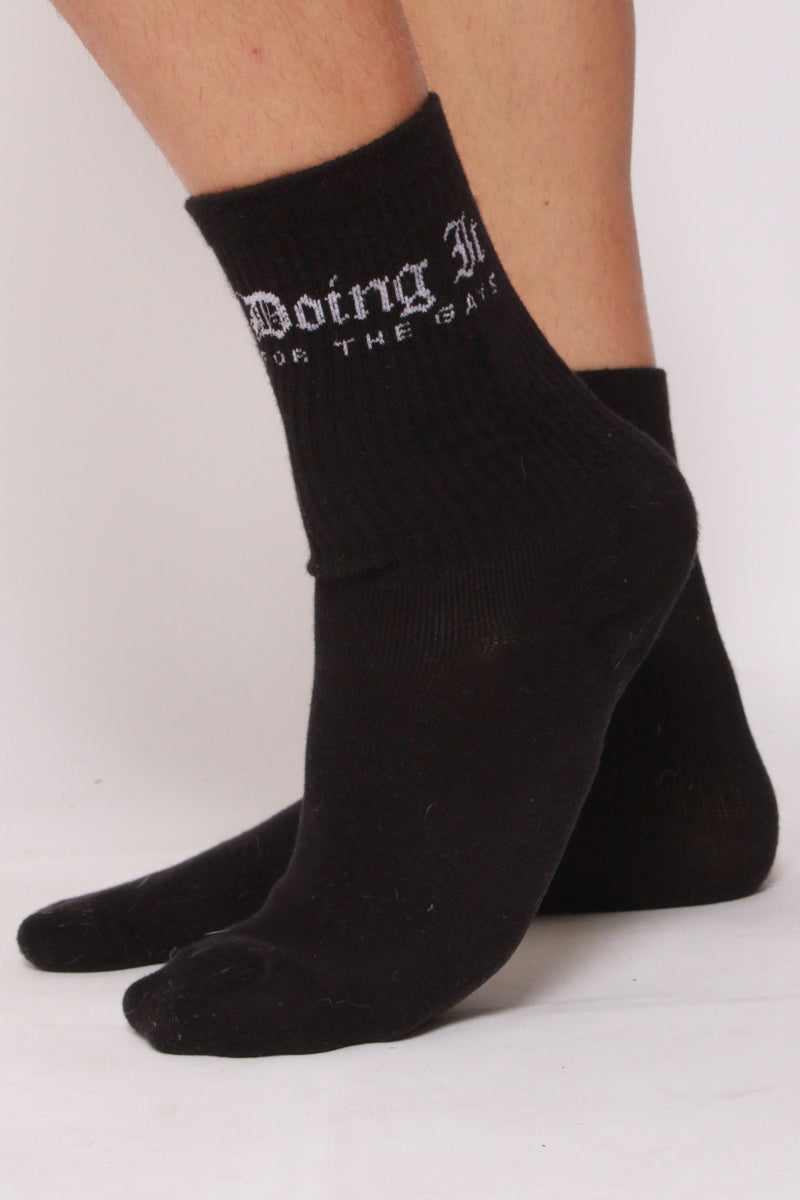 "Doing It For The Gays" Socks in Black