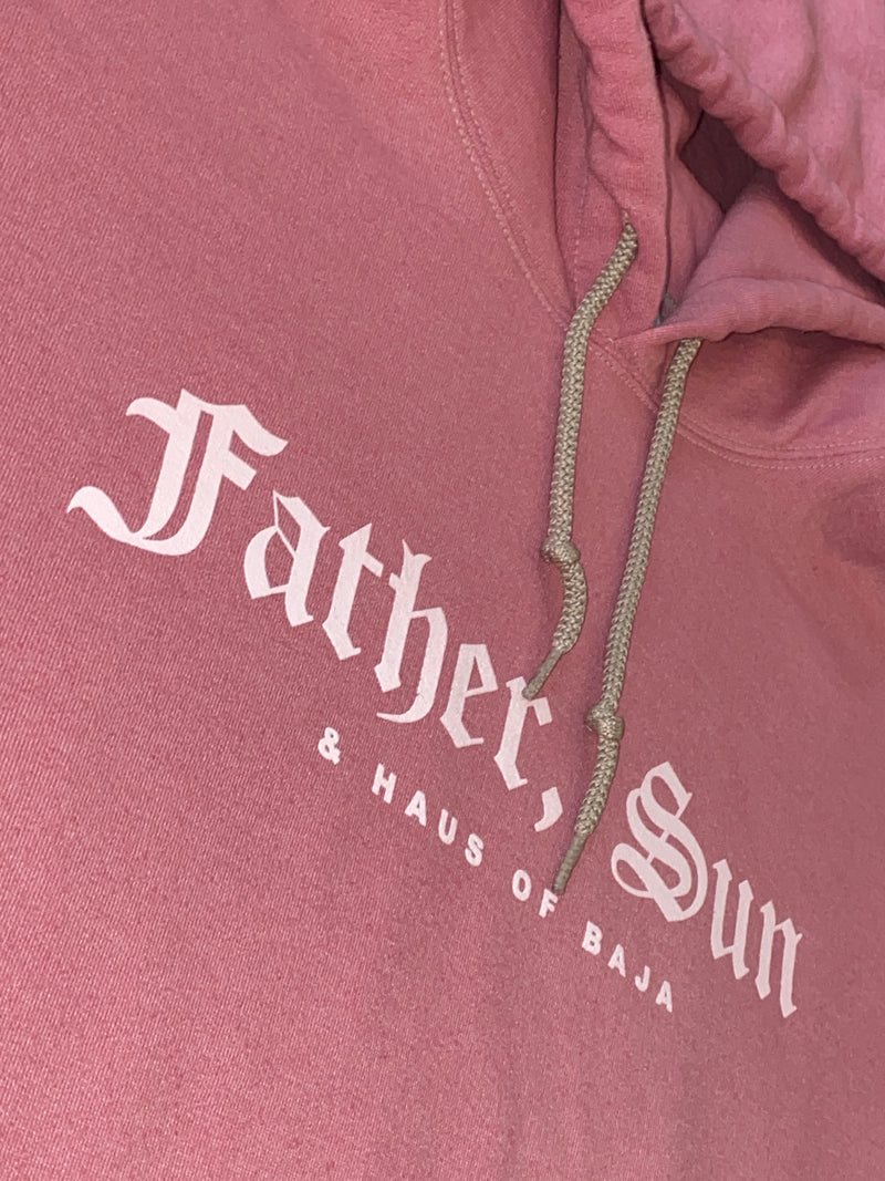 Father, Sun & Haus of Baja Hoodie in Coral Red