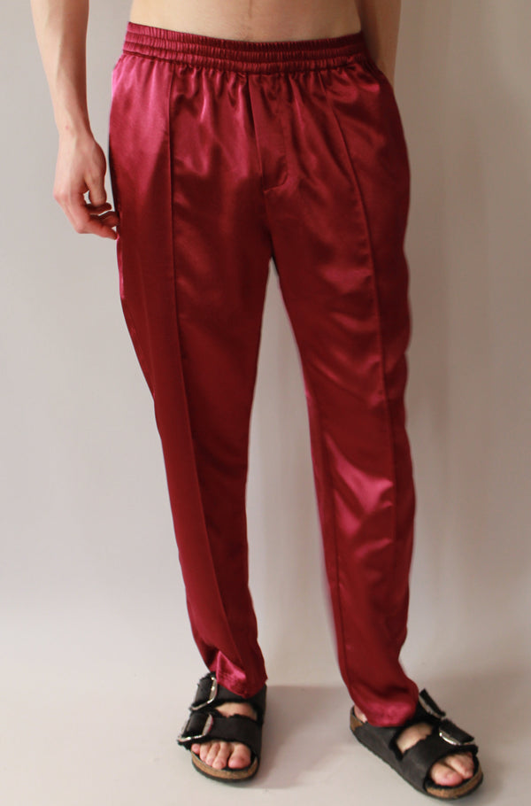 Boxing Pant in Cherry Satin