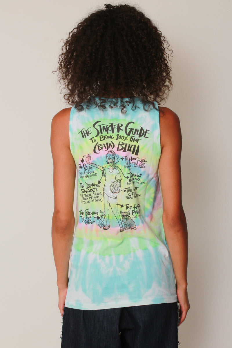 Baja Bitch Tank in Candy Sunburst Tie-Dye
