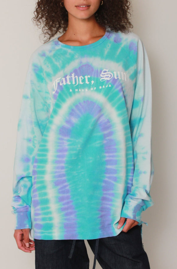 Father, Sun LS Tee in Pacific Crystal Tie-Dye