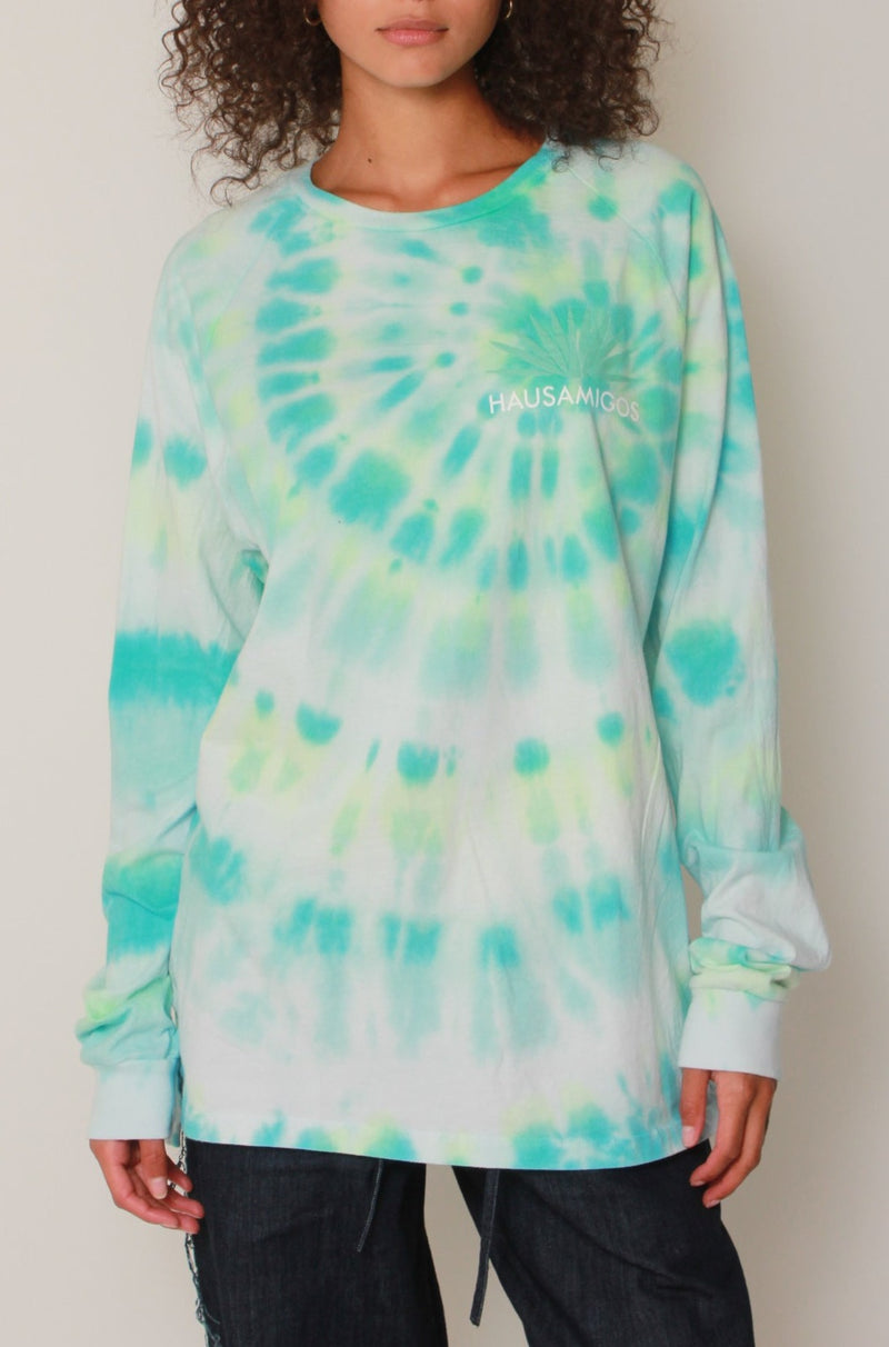 Hausamigos LS Tee in Tequila Daze Spiral Tie-Dye