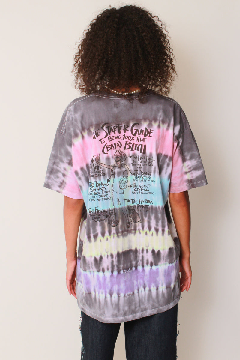 Baja Bitch Tee in Sunset Horizon Tie-Dye