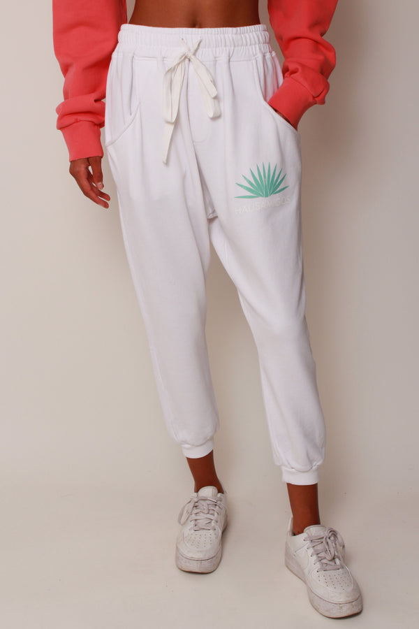 Hausamigos French Terry Sweatpants In White
