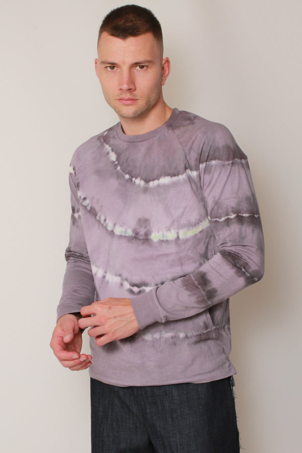 Orbit Tie Dye Long Sleeve Tee In Lilac