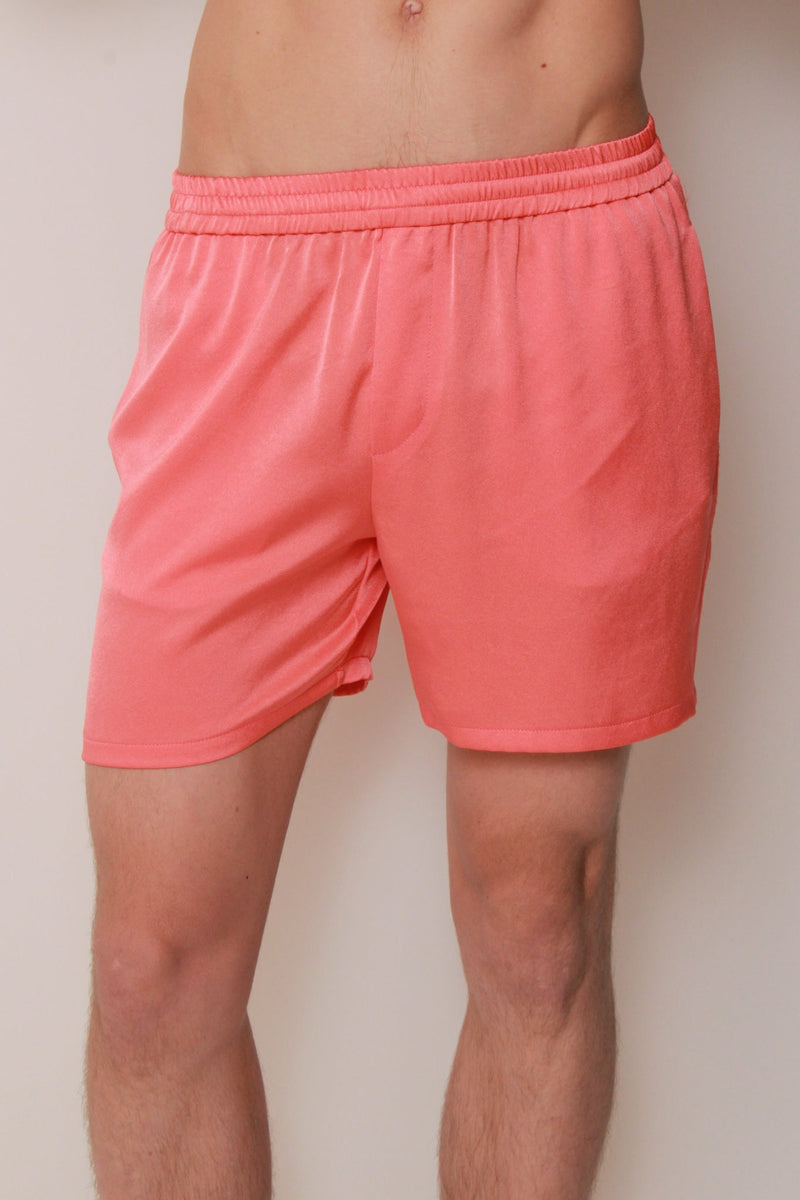 Island Shorts In Coral Crepe
