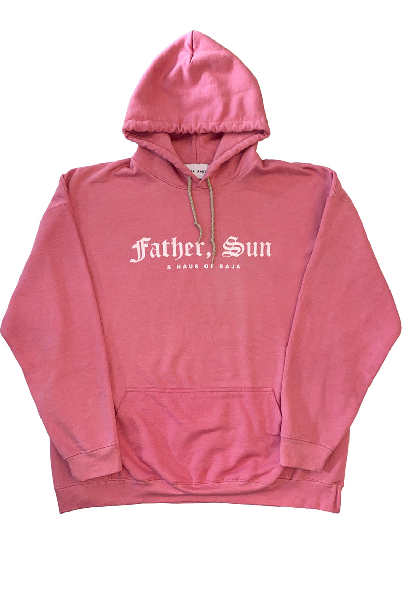 Father, Sun & Haus of Baja Hoodie in Coral Red