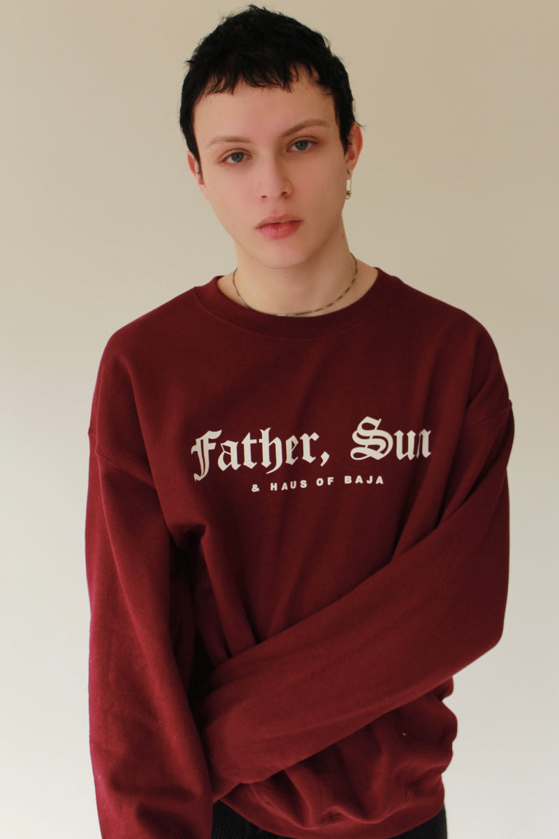 FATHER, SUN & HAUS OF BAJA CREW IN Burgundy